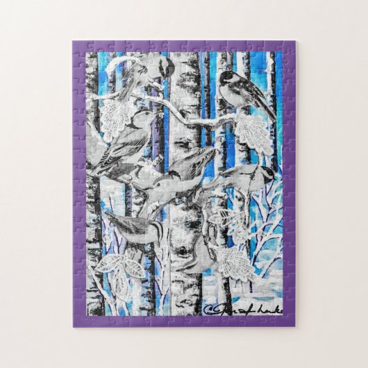 冬の鳥 ジグソーパズル (縦)