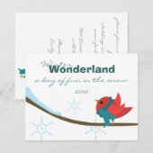 冬の鳥 招待状 (正面/裏面)