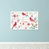 冬の鳥 – 暖かい願い キャンバスプリント (インサイチュ (ウッドフロア))