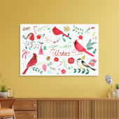 冬の鳥 – 暖かい願い キャンバスプリント (インサイチュ (リビング))