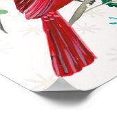 冬の鳥 – 暖かい願い ポスター (角)