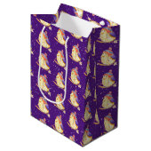 冬の鳥（紫） ミディアムペーパーバッグ (正面アングル)