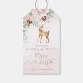 冬の鹿ちゃん おめでとう ありがとう ギフトタグ (正面)