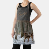 冬の鹿とピネコン エプロン (インサイチュ)