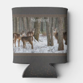 冬の鹿とピネコン 缶クーラー (裏面)