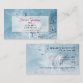 冬の鹿と松の木の季節のごあいさつ 名刺 (正面/裏面)