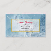 冬の鹿と松の木の季節のごあいさつ 名刺 (正面)