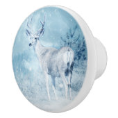 冬の鹿と松 セラミックノブ (右)