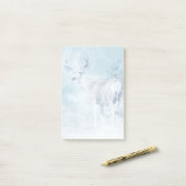 冬の鹿と松 ポストイット (デスク上)