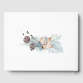 冬の鹿と葉の水の色結婚の ゲストブック (裏面)