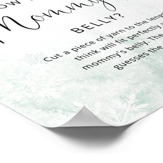 冬の鹿どのように大きいママの腹のゲームポスター ポスター (角)