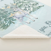 冬の鹿のカスタムクリスマス シェルパブランケット (3/4)