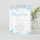 冬の鹿の少年 洗礼招待状 招待状 (スタンド正面)