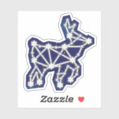 冬の鹿の星座 シール (シート)