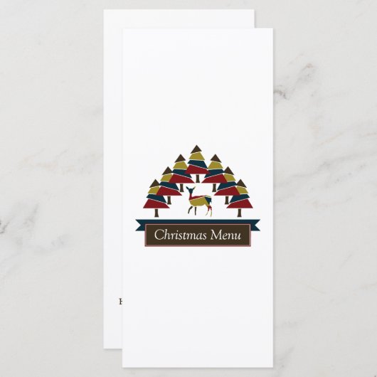 冬の鹿の森のクリスマスメニュー メニュー (正面/裏面)