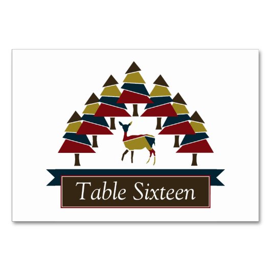 冬の鹿の森のテーブル番号 テーブルナンバー (裏面)