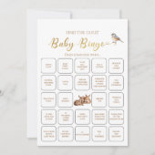 冬の鹿の森を見つけるゲストベビービンゴゲーム 招待状 (正面)