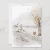 冬の鹿の森を見つけるゲストベビービンゴゲーム 招待状 (裏面)