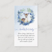 冬の鹿の赤ちゃんシャワーブックベビー エンクロージャーカード (正面)