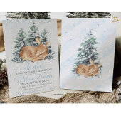 冬の鹿の赤ちゃんシャワー招待少年の鹿冬 招待状