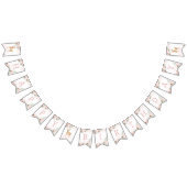 冬の鹿の赤面ウィンクエバーグリーン女の子の誕生日 バンティングフラッグ (全)