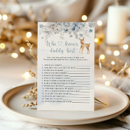 冬の鹿の青だれがパパのゲームを知っ最高のている