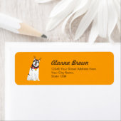 冬の鹿アラスカンマラムートドッグ愛犬家 ラベル (インサイチュ)