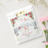 冬の鹿クリスマススノーフレーク赤ちゃんシャワー フェイバーバッグ (封をした状態)