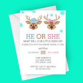 冬の鹿ジェンダーリビール招待状 招待状