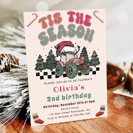 冬の鹿トラッククリスマスバースデーパーティー 招待状