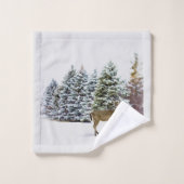 冬の鹿ワンダーランドホリデータオルセット バスタオルセット (ウォッシュタオル)