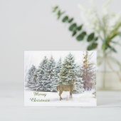 冬の鹿ワンダーランドメリークリスマスポストカード シーズンポストカード (スタンド正面)