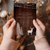 冬の鹿素朴の森の友だちディナー 招待状