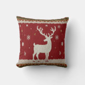 冬の鹿 クッション (正面)