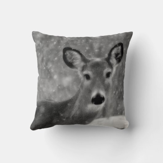 冬の鹿 クッション (裏面)