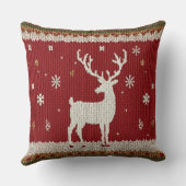 冬の鹿 クッション (裏面)