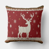 冬の鹿 クッション (正面)