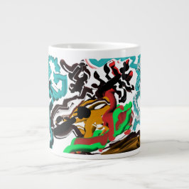 冬の鹿 ジャンボコーヒーマグカップ