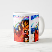 冬の鹿 ジャンボコーヒーマグカップ (正面右)