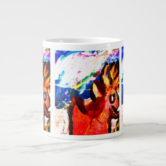 冬の鹿 ジャンボコーヒーマグカップ (正面)