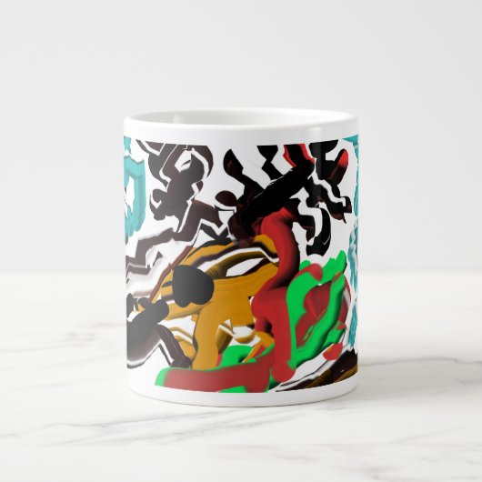 冬の鹿 ジャンボコーヒーマグカップ (正面)