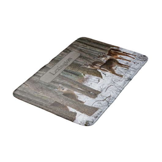 冬の鹿 バスマット (アングル)