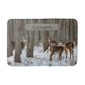冬の鹿 バスマット (正面)