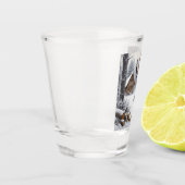 冬の鹿/バック・アート ショットグラス (左)