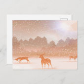 冬の鹿 ポストカード (正面/裏面)