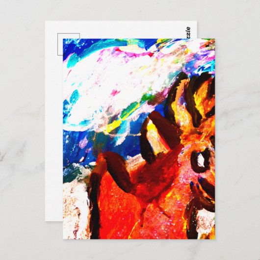 冬の鹿 ポストカード (正面/裏面)