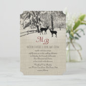 冬の鹿（モノグラム） 招待状 (スタンド正面)