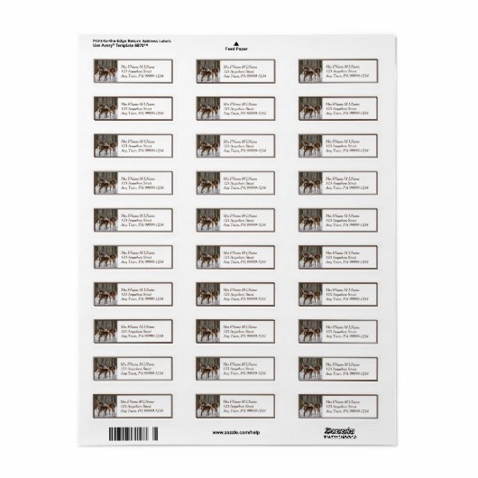 冬の鹿 ラベル (フルシート)