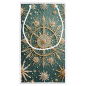 冬の黄金の抱擁：雪の結晶セレナーデ スモールペーパーバッグ (裏面)