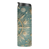 冬の黄金の抱擁：雪の結晶セレナーデ タンブラー (回転右)